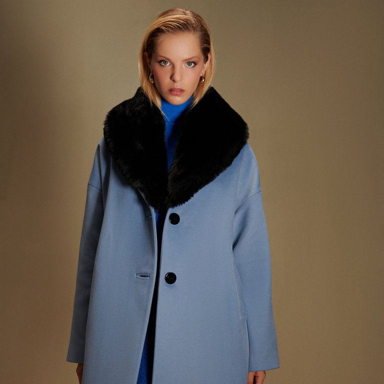 Sarah Short Coat - Blue - Blue