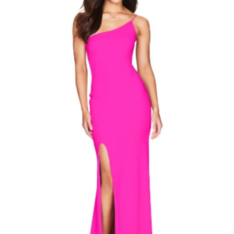 Shop Nookie Jasmine One Shoulder Gown In Pink