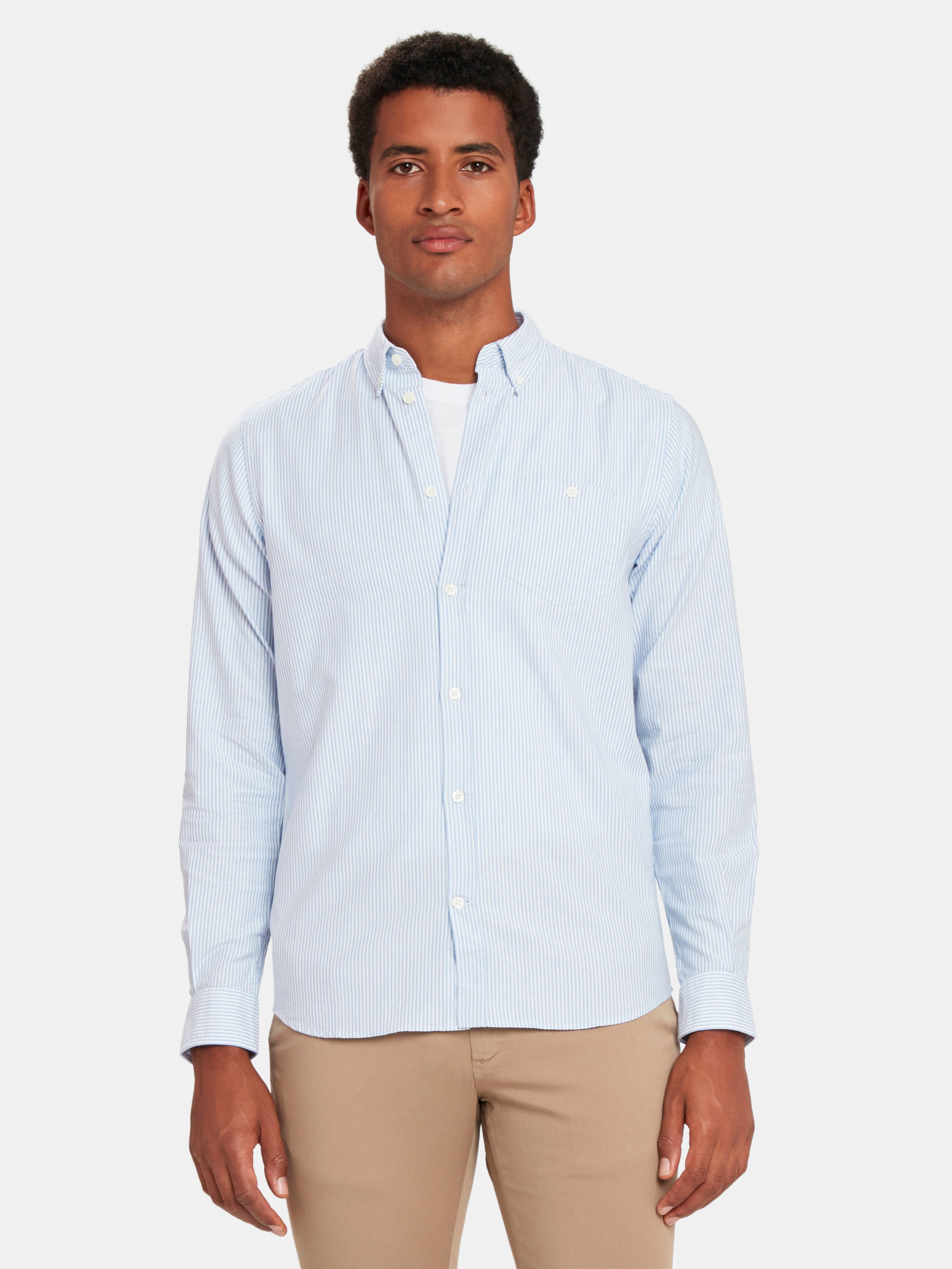 Norse Projects Anton Oxford Shirt In Blue Stripe 7110