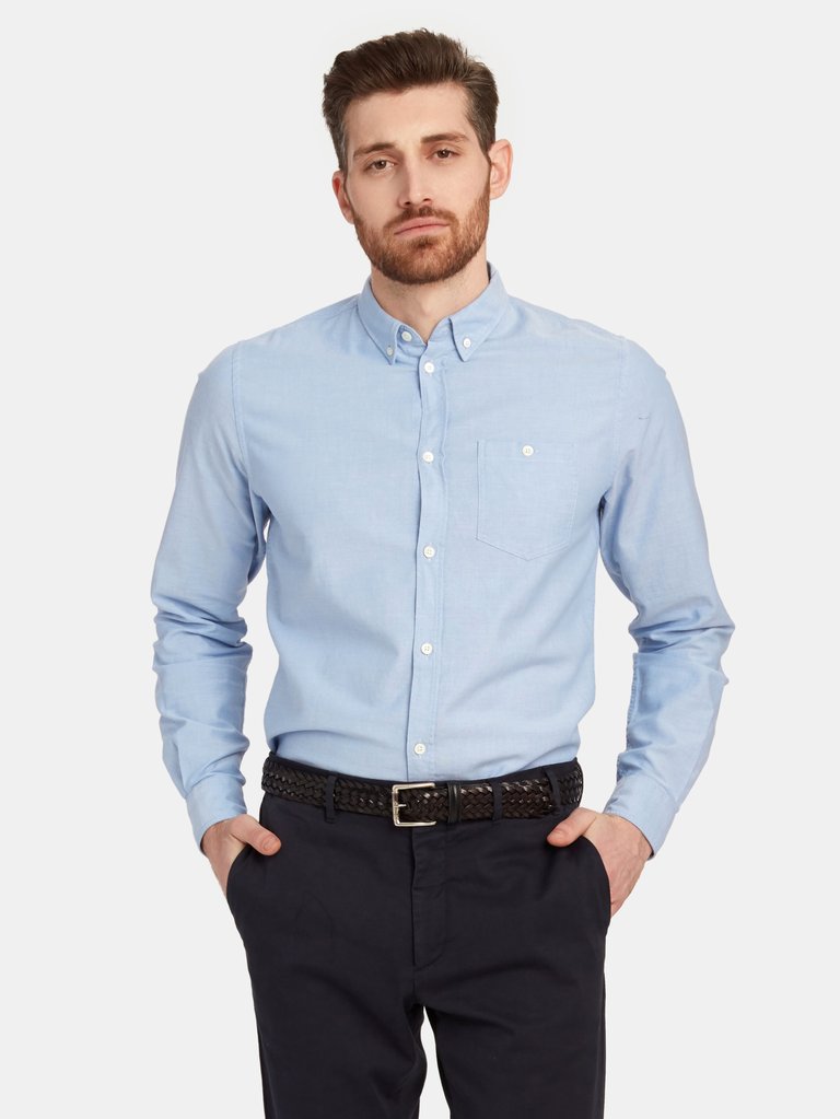 Anton Oxford Shirt - Pale Blue 7105