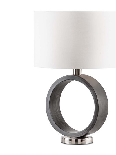 Nova of California Nova of California Tracey Ring 24" Table Lamp in Charcoal Gray and Brushed Nickel with On/Off Switch product