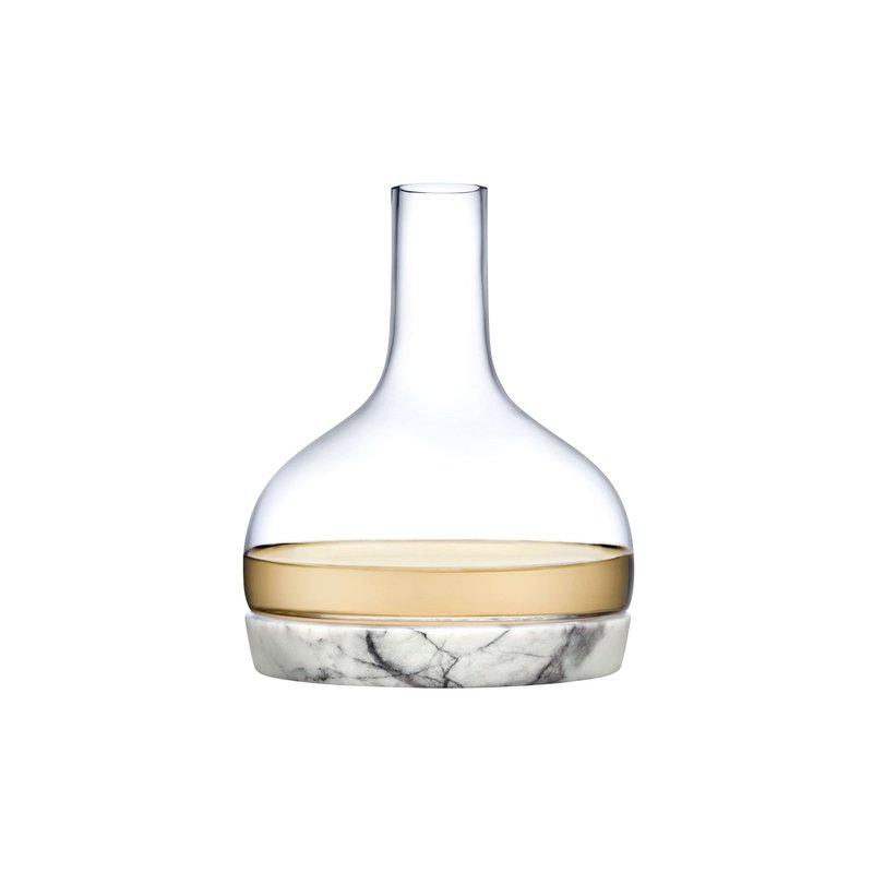 Nude Glass Chill Carafe With Marble Base