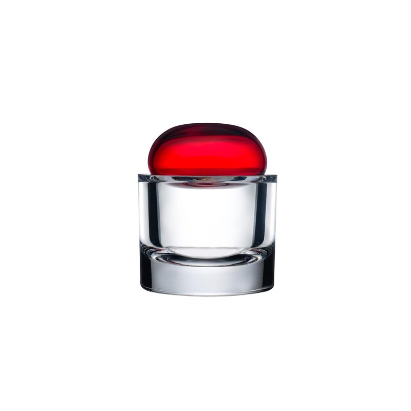 Nude Glass Ecrin Lidded Vessel Small In Red