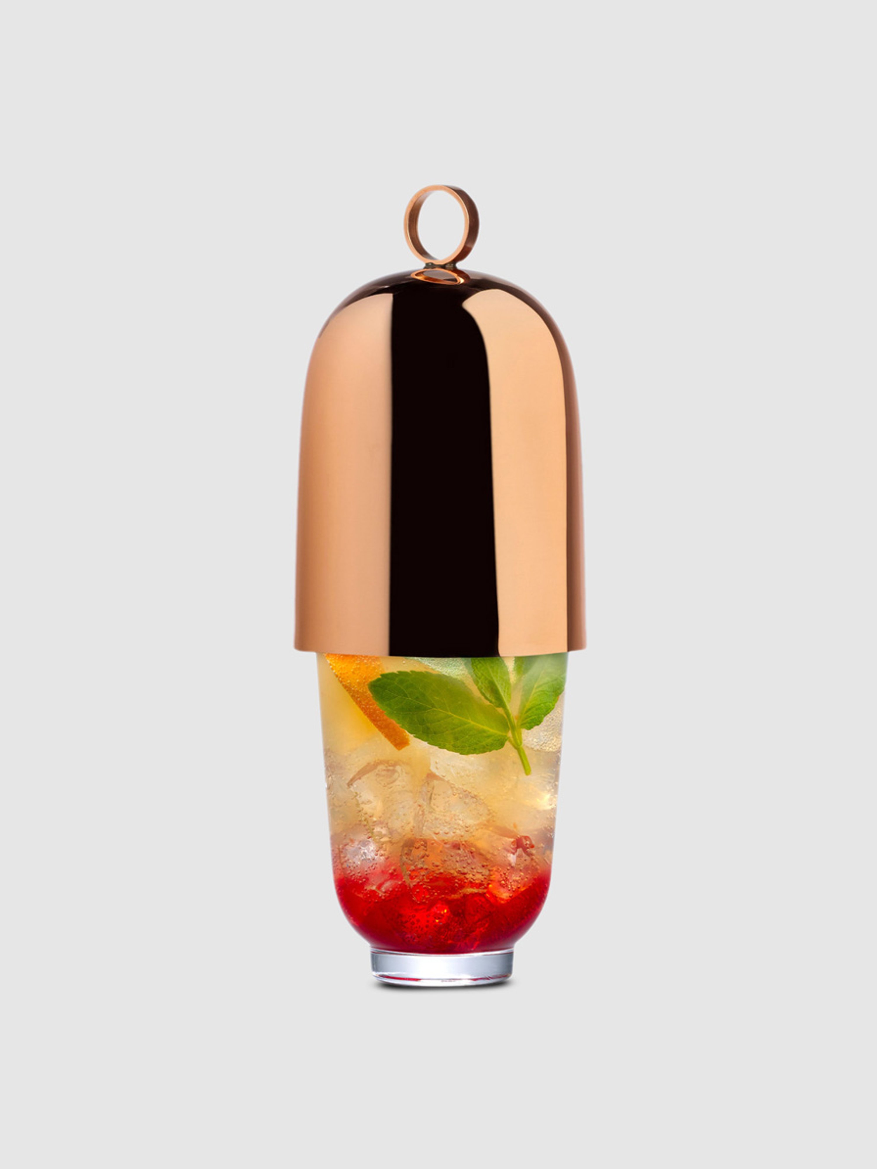 Nude Glass Hepburn Cocktail Shaker In Clear