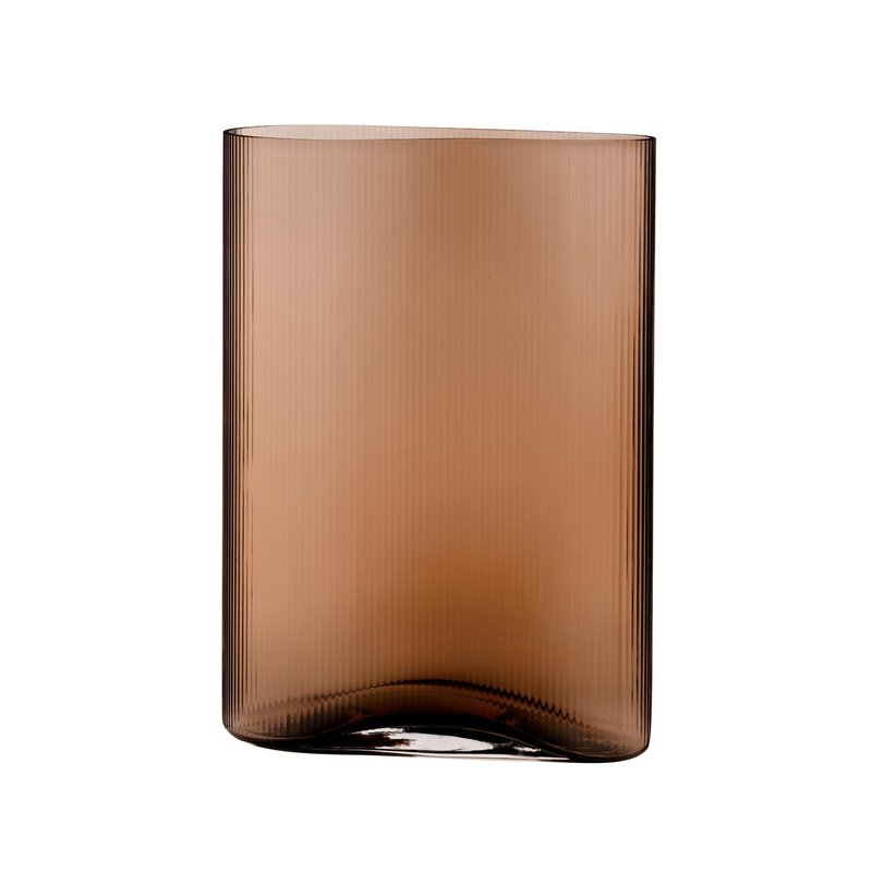 Nude Glass Mist Vase Tall In Brown