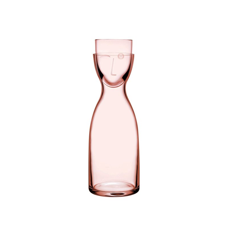 Shop Nude Glass Mr. & Mrs. Night Water Set Tall In Pink