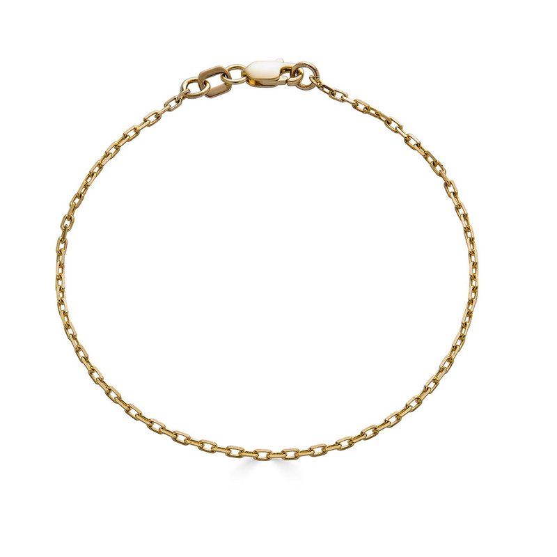 Nunchi Dainty Diamond Cut Paperclip Chain Bracelet In Gold
