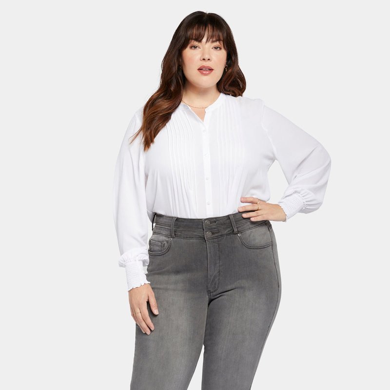 Shop Nydj Ava Flared Jeans In Plus Size In Grey