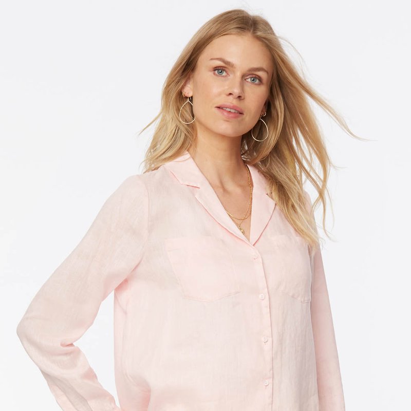 Nydj Linen Blouse In Pink