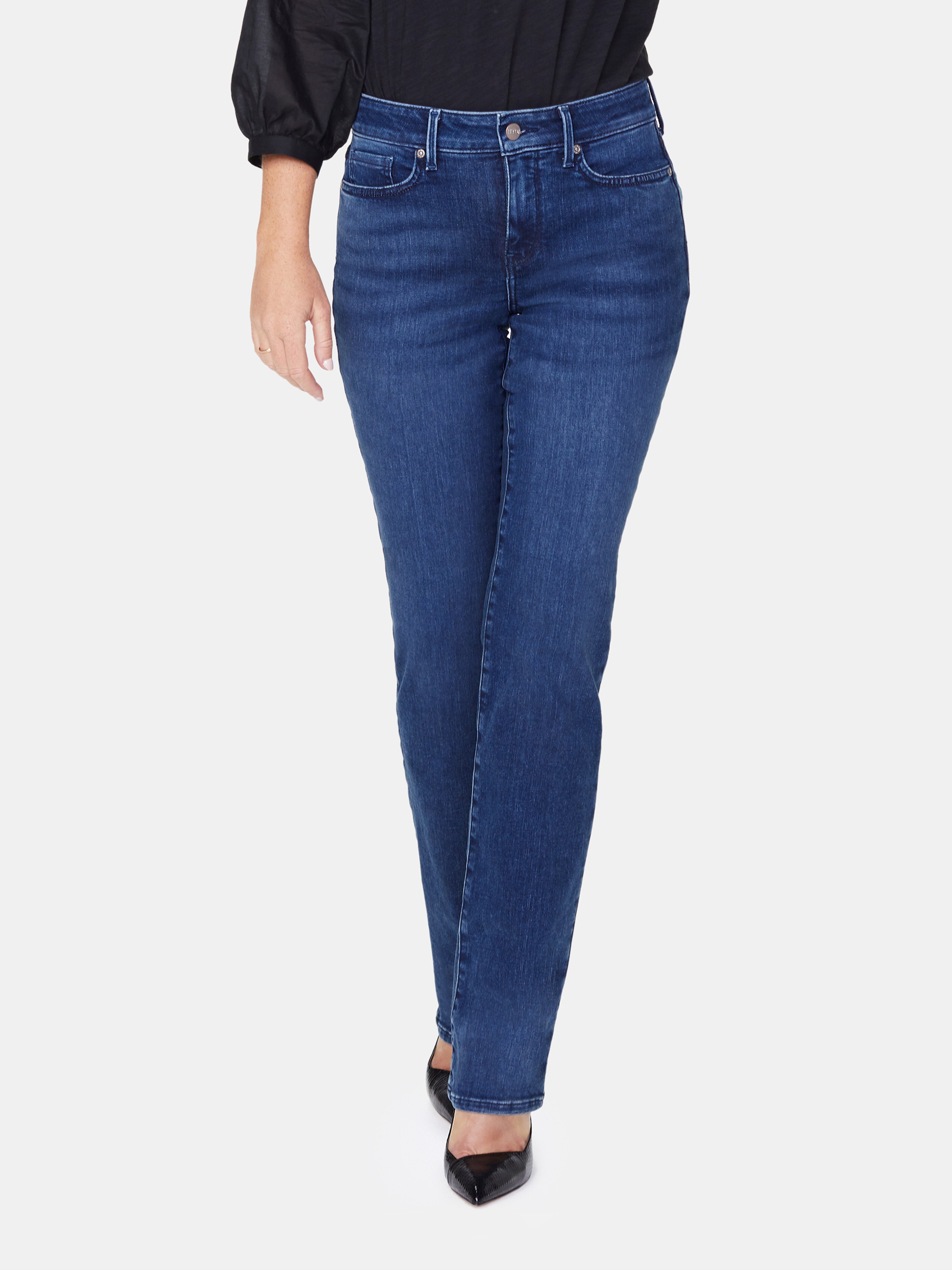 Nydj Marilyn High Rise Straight Jeans In Habana