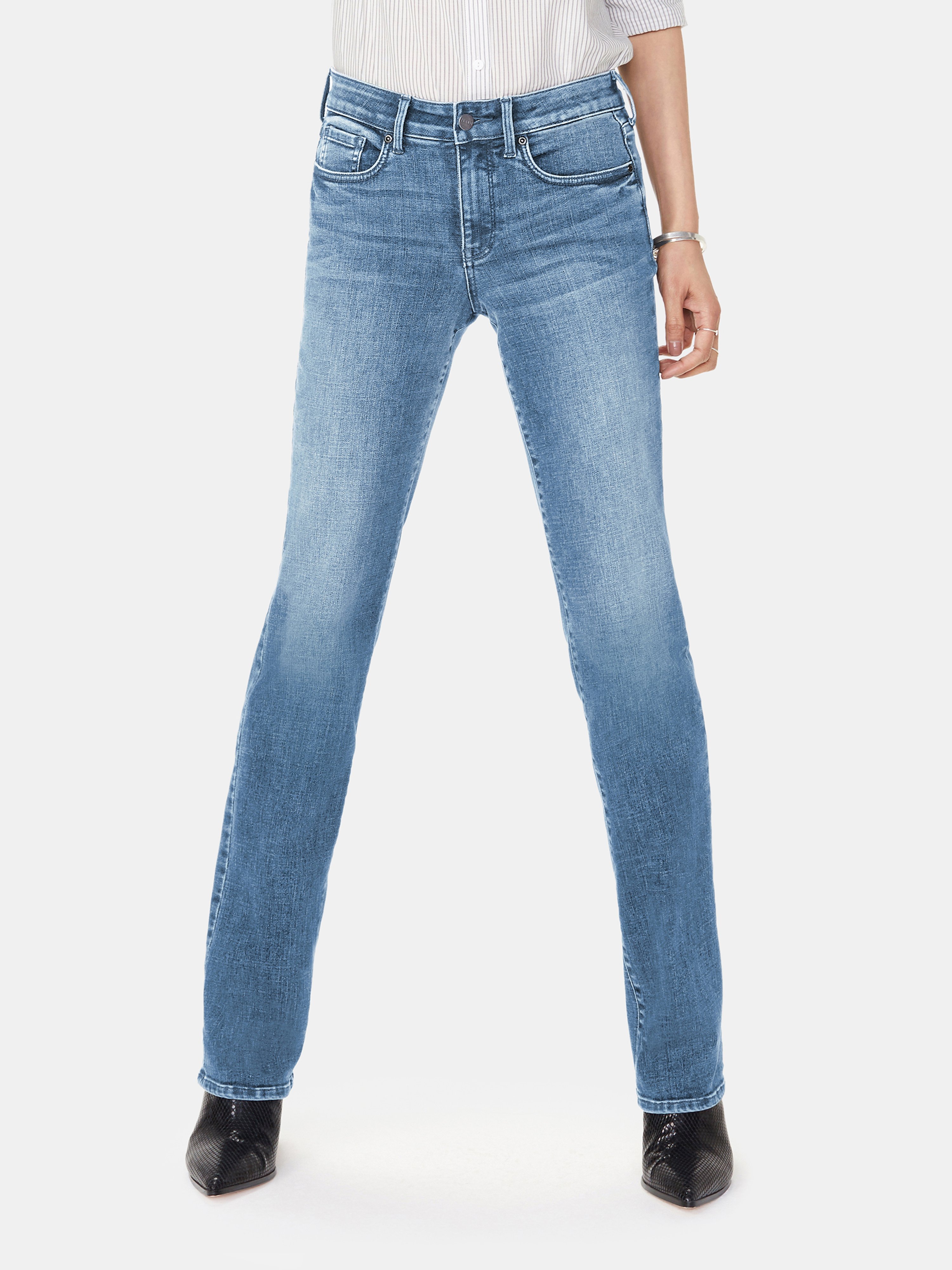 Nydj Marilyn High Rise Straight Jeans In Brickell