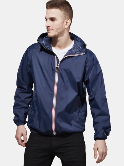 O8 Lifestyle Max - Navy Full Zip Packable Rain Jacket product