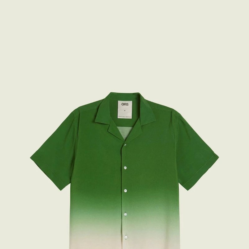 Shop Oas Beach Grade Viscose Shirt In Green