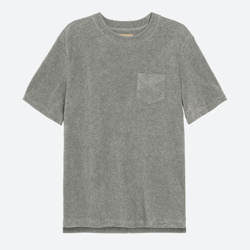 Oas Solid Terry Tee In Gray