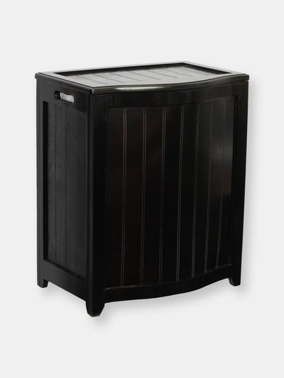 Oceanstar Oceanstar Mahogany Finished Bowed Front Laundry Wood Hamper with Interior Bag BHP0106MH product