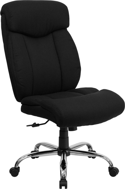Offex Hercules Series Big & Tall 400 Lb. Rated Black Fabric Executive Ergonomic Office Chair And Chr