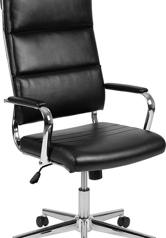Offex High Back Black Leathersoft Contemporary Panel Executive Swivel Office Chair