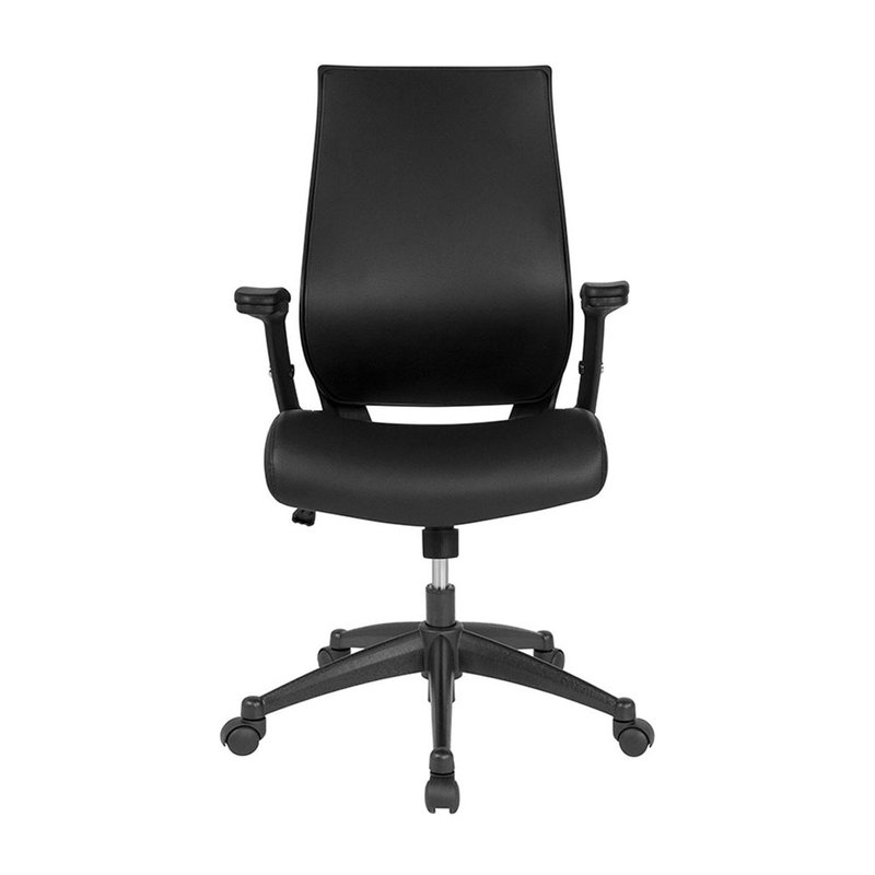 Offex High Back Black Leathersoft Executive Swivel Office Chair With Molded Foam Seat And Adjustable