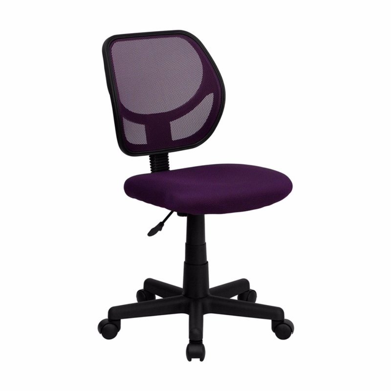 Offex Low Back Purple Mesh Swivel Task Office Chair