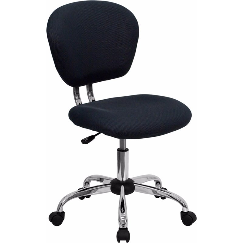 Offex Mid-back Gray Mesh Padded Swivel Task Office Chair With Chrome Base