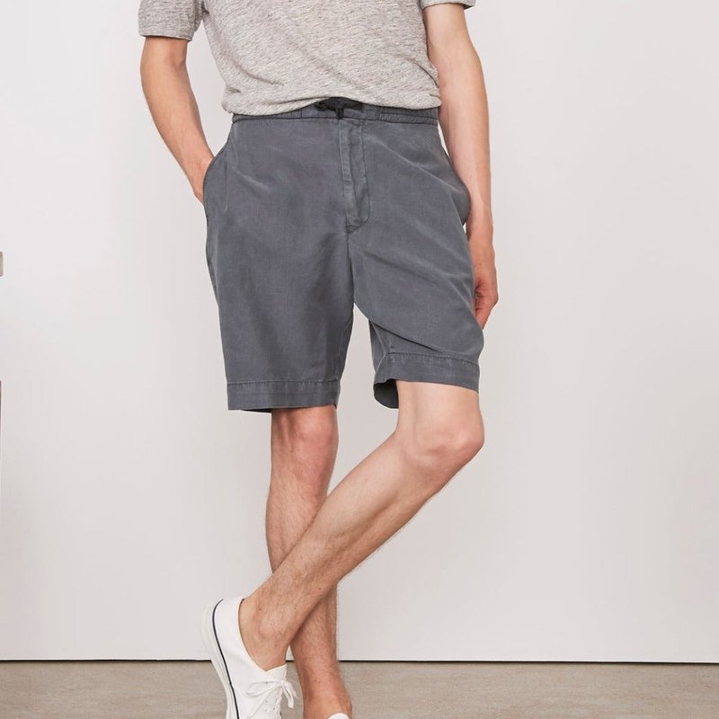 Officine Generale Phil Garment Dye Italian Shorts In Grey