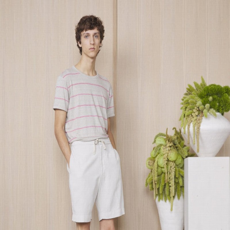 Officine Generale Phil Stone Shorts In White