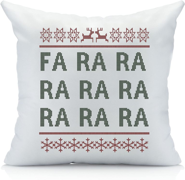 "Fa Ra Ra" Holiday Throw Pillow Cover