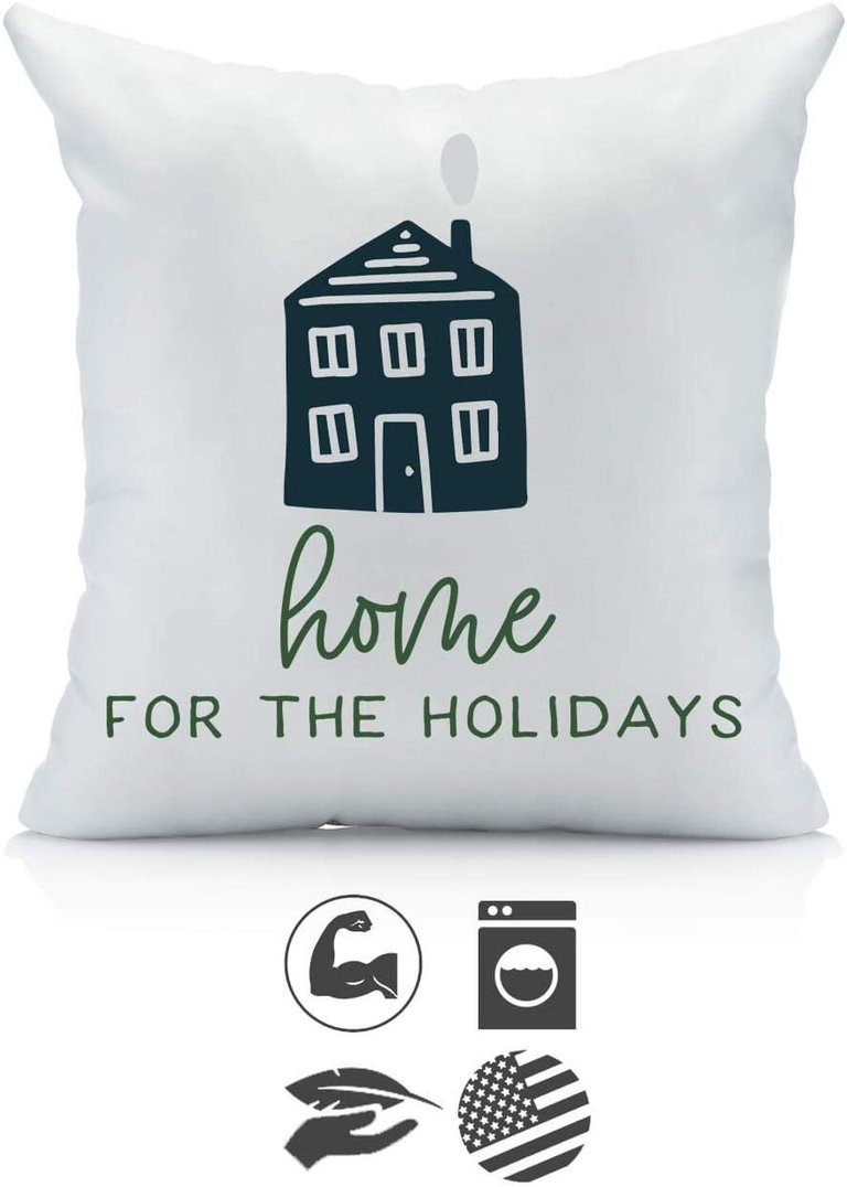 Home For The Holidays Christmas Throw Pillow Cover