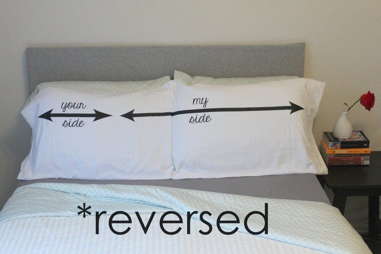 My Side, Your Side Couples Pillowcase Set - My Side = Left Side