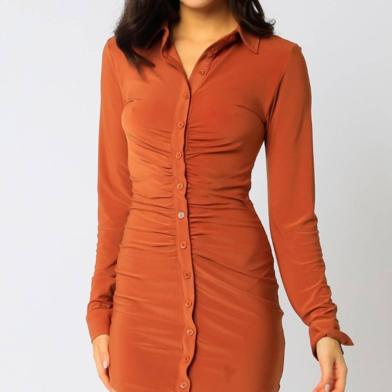 Shop Olivaceous Gameday Mini Dress In Orange