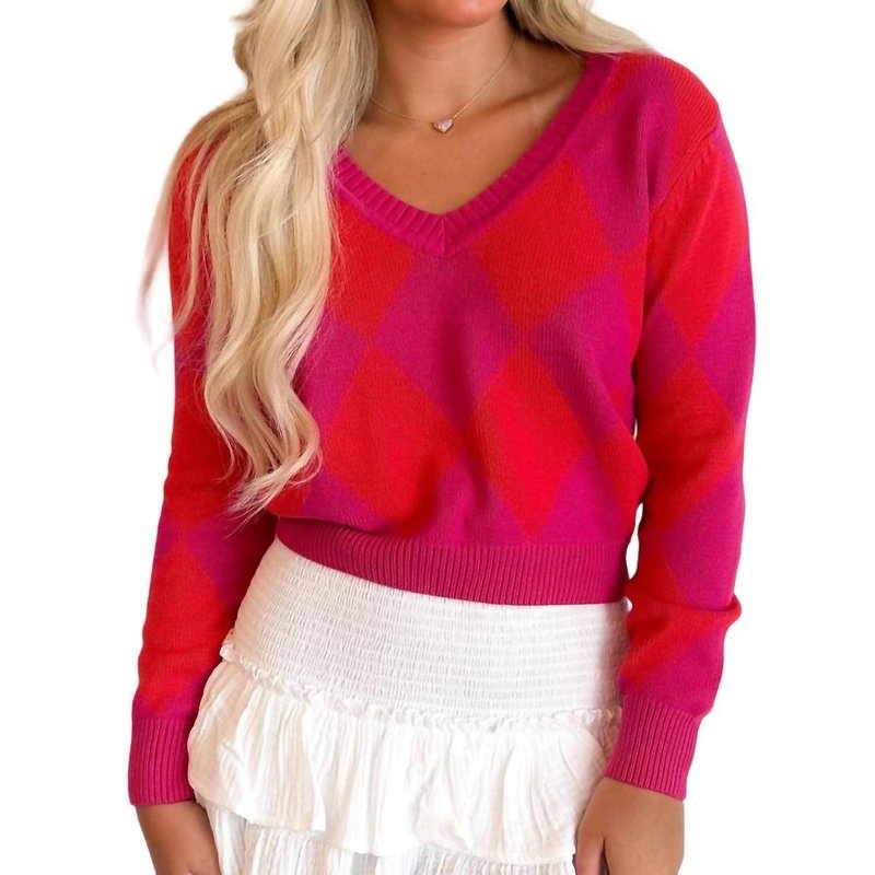 Olivaceous Miriam Sweater In Red