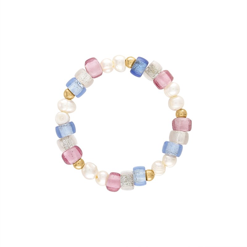 Shop Olivia Le Astra Glass Bead Bracelet In White