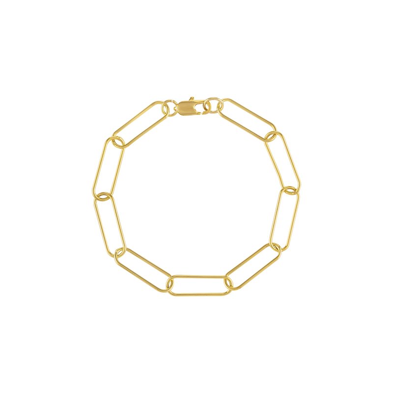 Olivia Le Cara Paper Clip Bracelet In Gold
