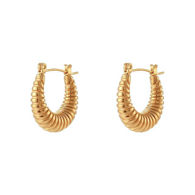 Olivia Le Croissant Hoop Earrings In Gold