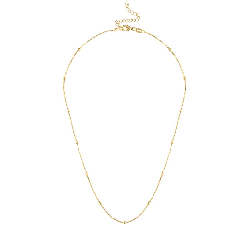 Olivia Le Ella Mini Ball Chain Necklace In Gold