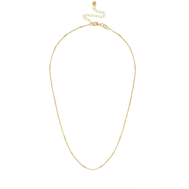 Olivia Le Emmy Dainty Box Link Chain Necklace In Gold