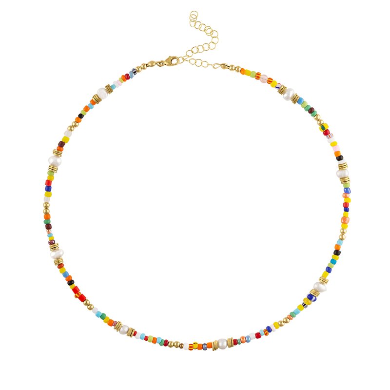 Olivia Le Jetsetter Beaded Necklace In Gold