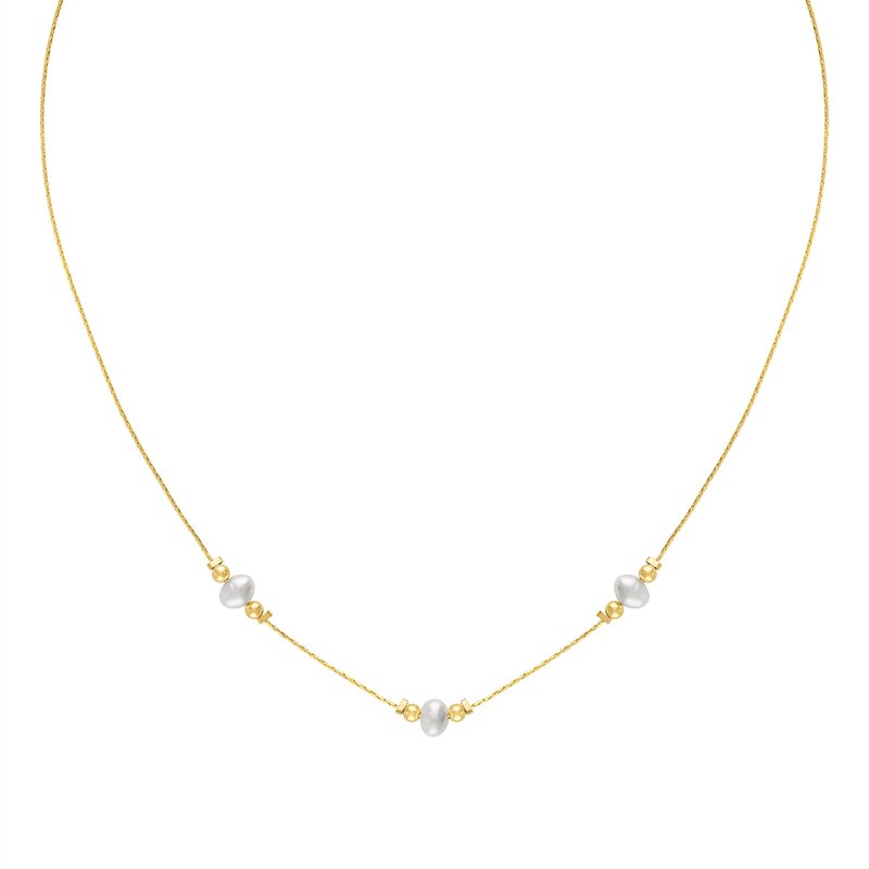 Olivia Le Journey Pearl Trinity Necklace In Gold