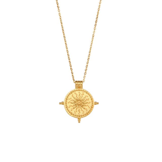 Olivia Le Marie Compass Pendant Necklace In Gold