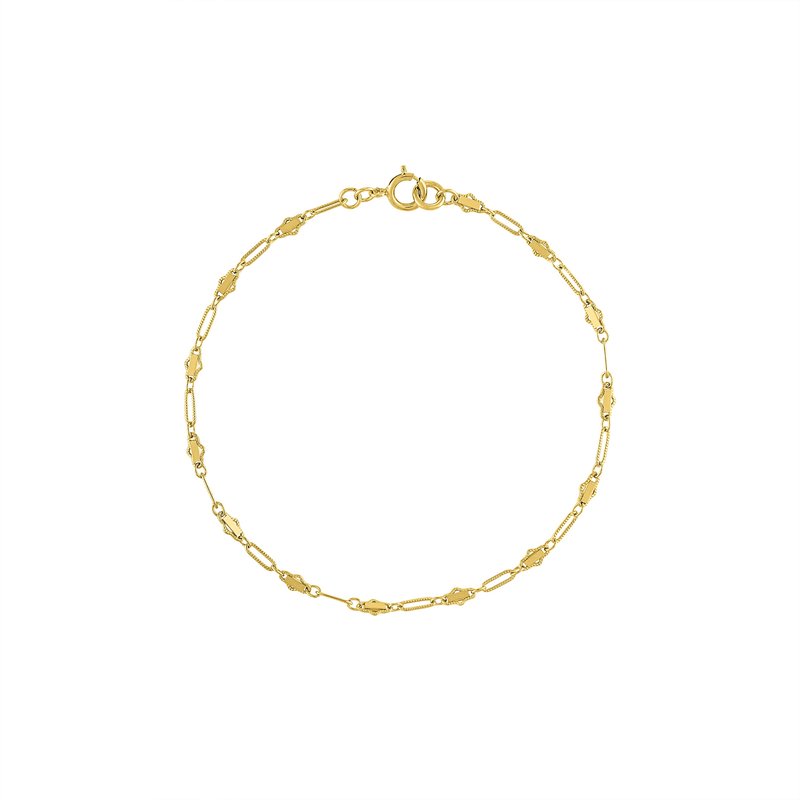 Olivia Le Milan Art Deco Chain Bracelet In Gold