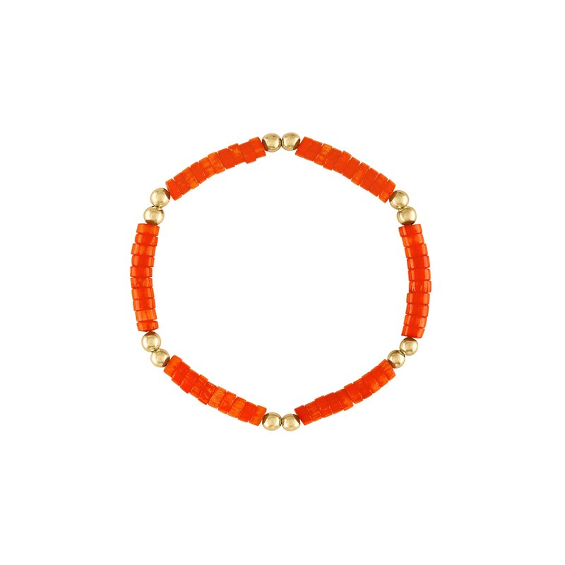 Olivia Le Mini Flora Bracelet In Orange