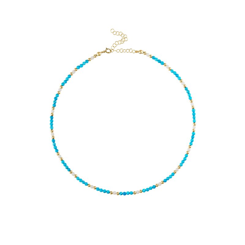 Olivia Le Mykonos Beaded Necklace In Blue