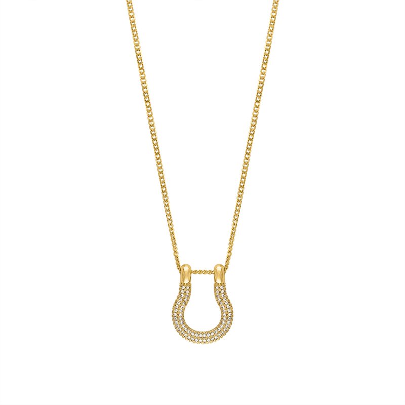 Olivia Le Romi Pave Necklace In Gold