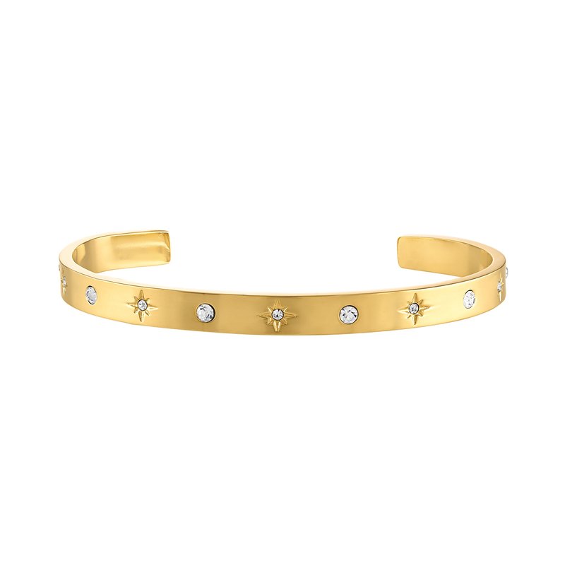 Olivia Le Star Pave Cuff Bracelet In Gold