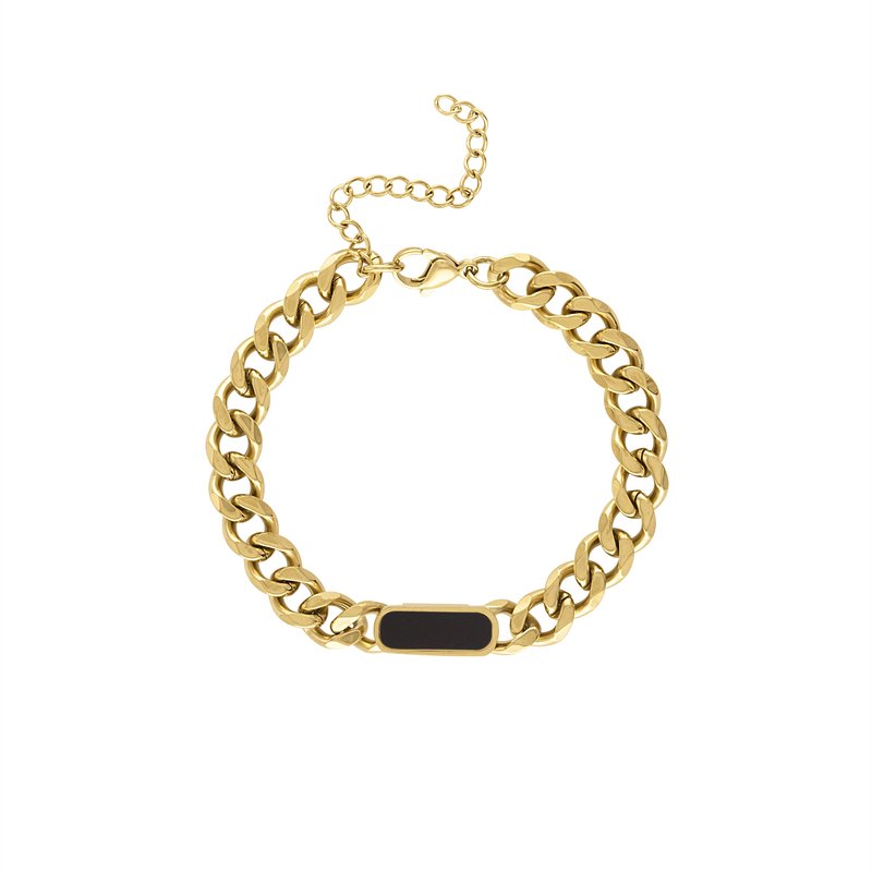 Olivia Le Tessa Cuban Chain Bracelet In Gold