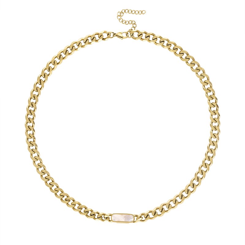Shop Olivia Le Tessa Cuban Chain Necklace In Gold