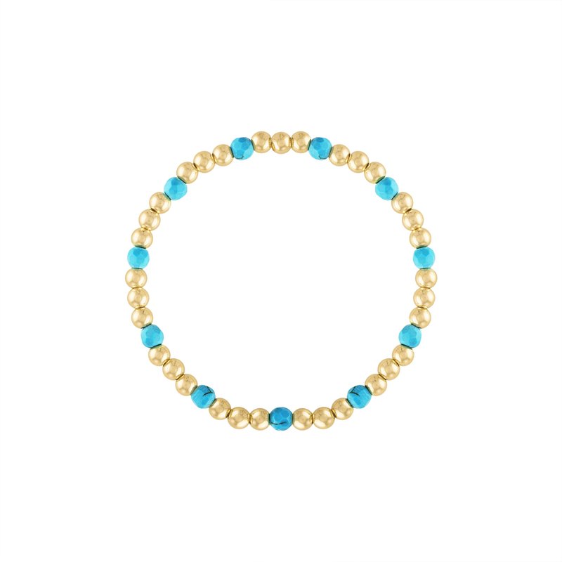 Olivia Le Turquoise Magnesite Gemstone Bubble Beaded Bracelet In Blue