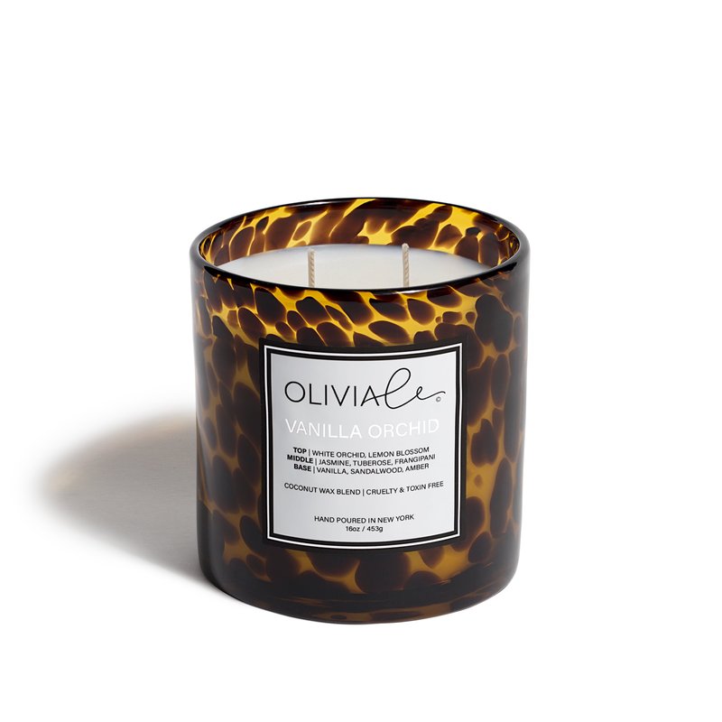 Olivia Le Vanilla Orchid Tortoise Candle In Brown