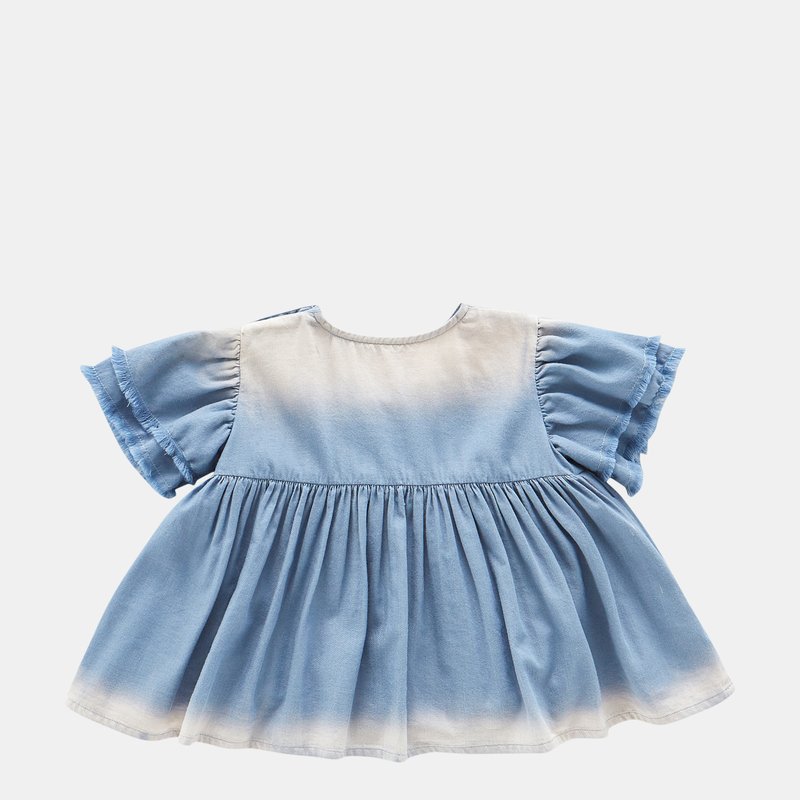 Omamimini Baby Fit & Flare Dress In Blue