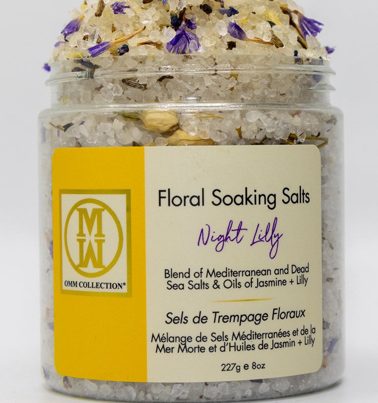 Shop Omm Collection Floral Soaking Bath Salts Night Lily 8 oz